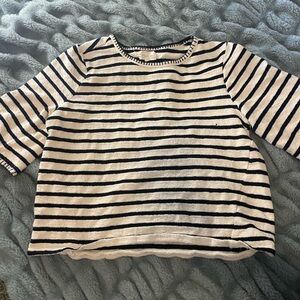 Black and white striped top from a boutique